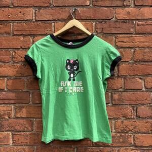 Vintage Nero the angry kitty ask me if I care t shirt 00s M